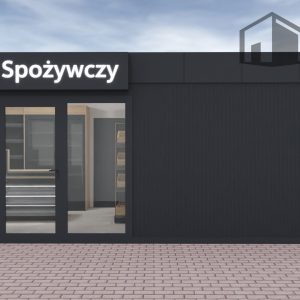 Pawilon handlowy 8×5 | Sklep spożywczy | H-SS-8x5-WC